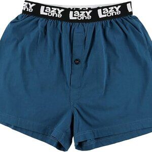 Lazy One Men's Teal Athletic Lounge Shorts with Branded Waistband